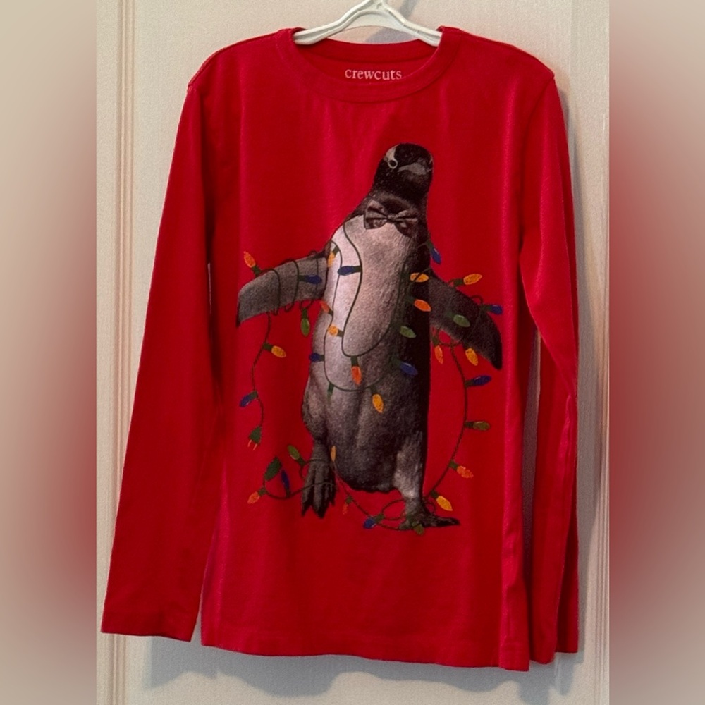 J. Crew Crewcuts kids long sleeve Christmas shirt size 8